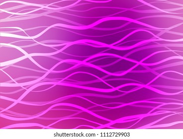 Light Purple vector indian curved texture. Decorative shining illustration with doodles on abstract template. The template can be used as a background for cell phones.