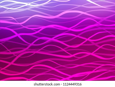 Light Purple vector indian curved background. Glitter abstract illustration with doodles and Zen tangles. The best blurred design for your business.
