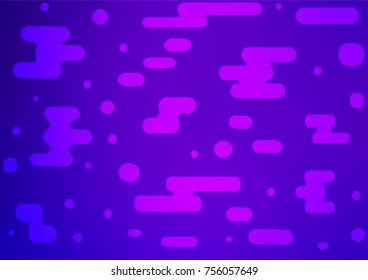 Light Purple vector indian curved template. Colorful abstract illustration with lines in Asian style. Hand painted design for web, leaflet, textile.