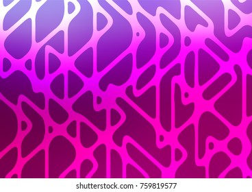 Light Purple vector indian curved texture. A vague abstract illustration with doodles in Indian style. A new texture for your design.