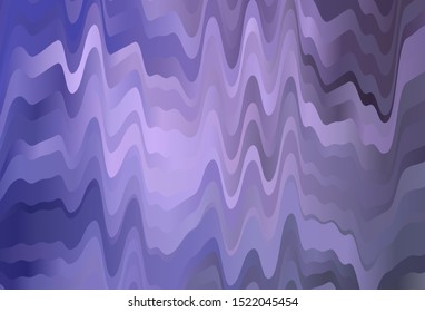 Light Purple vector layout with bent lines. Shining colorful illustration in simple style. Template for cell phone screens.