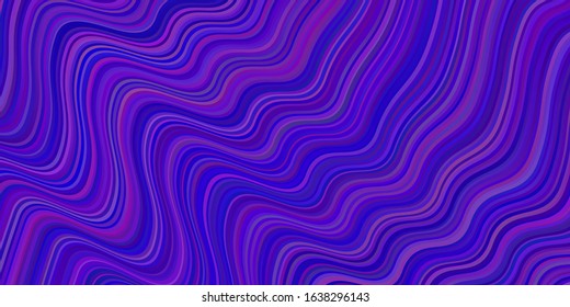 Light Purple vector layout with bent lines. Colorful geometric sample with gradient lines.  New composition for your brand book.