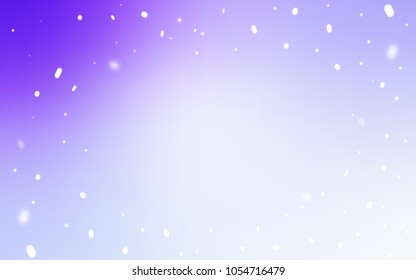 Light Purple vector layout with bright snowflakes. Shining colored illustration with snow in christmas style. The pattern can be used for year new  websites.