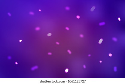 Light Purple vector layout with bright snowflakes. Glitter abstract illustration with crystals of ice. New year design for your ad, poster, banner.