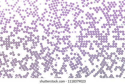 Light Purple vector layout with bright stars. Stars on blurred abstract background with gradient. The pattern can be used for wrapping gifts.