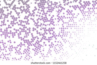 Light Purple vector layout with bright stars. Shining colored illustration with stars. The pattern can be used for new year ad, booklets.