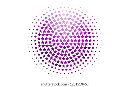 Light Purple vector layout with bright stars. Decorative shining illustration with stars on abstract template. The pattern can be used for wrapping gifts.