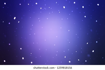 Light Purple vector layout with bright snowflakes. Shining colorful illustration with snow in christmas style. Pattern for new year ad, booklets.