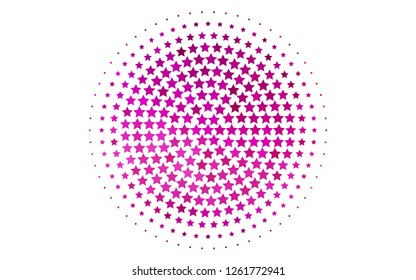 Light Purple vector layout with bright stars. Decorative shining illustration with stars on abstract template. The template can be used as a background.