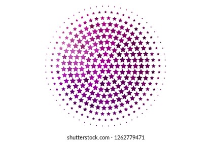 Light Purple vector layout with bright stars. Decorative shining illustration with stars on abstract template. The template can be used as a background.