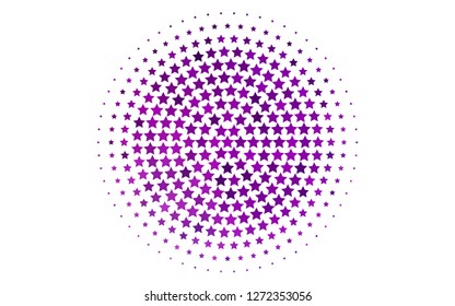 Light Purple vector layout with bright stars. Decorative shining illustration with stars on abstract template. The pattern can be used for new year ad, booklets.