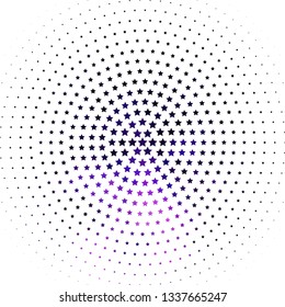 Light Purple vector layout with bright stars. Modern geometric abstract illustration with stars. Pattern for new year ad, booklets.