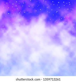 Light Purple vector layout with bright stars. Colorful illustration in abstract style with gradient stars. Pattern for wrapping gifts.