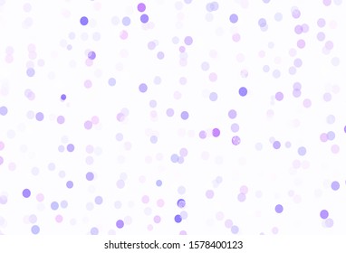 Light Purple vector layout with bright snowflakes. Colorful decorative design in xmas style with snow. Pattern for new year ad, booklets.