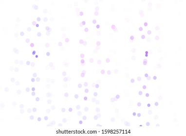 Light Purple vector layout with bright snowflakes. Colorful decorative design in xmas style with snow. Pattern for new year ad, booklets.