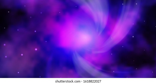 Light Purple vector layout with bright stars. Modern geometric abstract illustration with stars. Design for your business promotion.