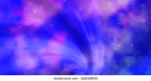 Light Purple vector layout with bright stars. Colorful illustration with abstract gradient stars. Pattern for websites, landing pages.