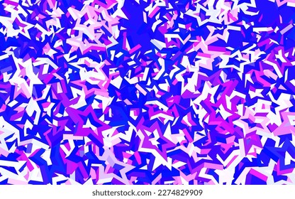 Light Purple vector layout with bright stars. Shining colored illustration with stars. Pattern for futuristic ad, booklets.