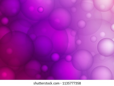 Light Purple vector layout with circle shapes. Beautiful colored illustration with blurred circles in nature style. Completely new template for your brand book.