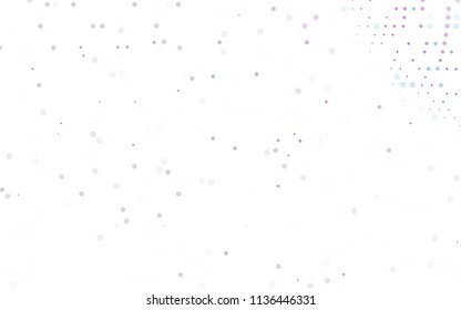 Light Purple vector  layout with circle shapes. Glitter abstract illustration with blurred drops of rain. Completely new template for your brand book.