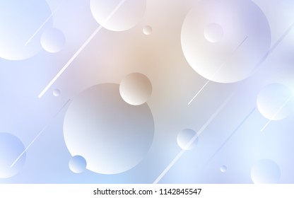 Light Purple vector layout with circle shapes. Illustration with set of shining colorful abstract circles. Pattern can be used for ads, leaflets.