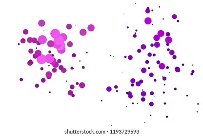 Light Purple vector layout with circle spots. Abstract illustration with colored bubbles in nature style. Pattern for ads, booklets.