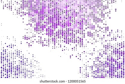 Light Purple vector layout with circle shapes. Glitter abstract illustration with blurred drops of rain. Template for your brand book.