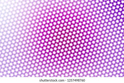 Light Purple vector layout with circle shapes. Glitter abstract illustration with blurred drops of rain. Design for business adverts.