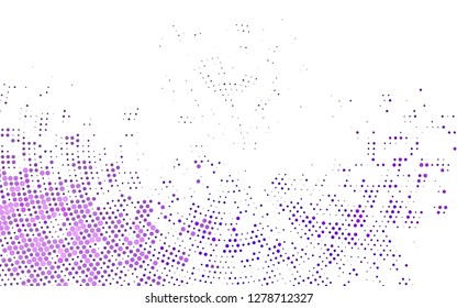 Light Purple vector layout with circle shapes. Beautiful colored illustration with blurred circles in nature style. Pattern of water, rain drops.