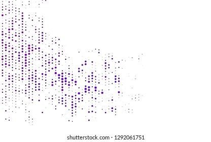 Light Purple vector layout with circle shapes. Blurred bubbles on abstract background with colorful gradient. Pattern of water, rain drops.