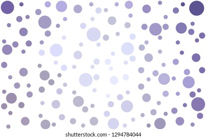 Light Purple vector  layout with circle shapes. Beautiful colored illustration with blurred circles in nature style. Design for poster, banner of websites.