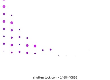 Light Purple vector layout with circle shapes. Blurred decorative design in abstract style with bubbles. Template for your brand book.