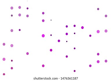 Light Purple vector layout with circle shapes. Beautiful colored illustration with blurred circles in nature style. Pattern for beautiful websites.