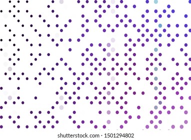 Light Purple vector layout with circle shapes. Glitter abstract illustration with blurred drops of rain. Completely new template for your brand book.