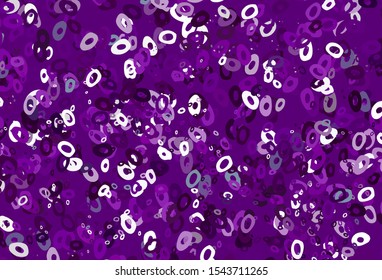 Light Purple vector layout with circle shapes. Blurred decorative design in abstract style with bubbles. Template for your brand book.