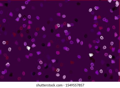 Light Purple vector layout with circle shapes. Abstract illustration with colored bubbles in nature style. Design for posters, banners.
