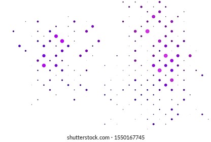 Light Purple vector layout with circle shapes. Illustration with set of shining colorful abstract circles. Design for posters, banners.