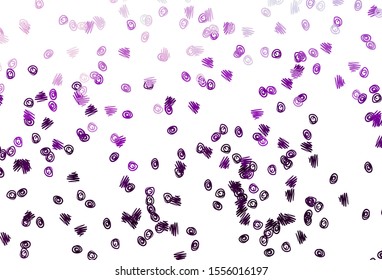 Light Purple vector layout with circle shapes. Abstract illustration with colored bubbles in nature style. Template for your brand book.