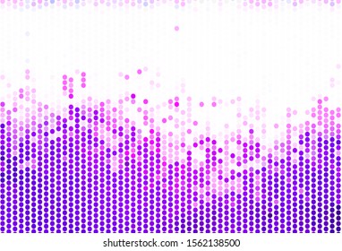 Light Purple vector layout with circle shapes. Glitter abstract illustration with blurred drops of rain. Design for your business advert.