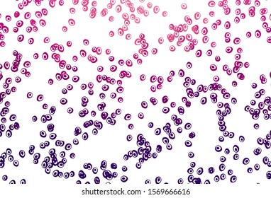 Light Purple vector layout with circle shapes. Blurred decorative design in abstract style with bubbles. Pattern for beautiful websites.