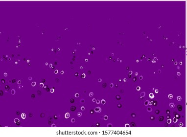 Light Purple vector layout with circle shapes. Illustration with set of shining colorful abstract circles. Template for your brand book.