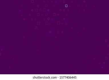 Light Purple vector layout with circle spots, cubes. Decorative design in abstract style with circles, rectangles. Pattern of water, rain drops.
