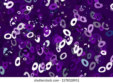Light Purple vector layout with circle shapes. Illustration with set of shining colorful abstract circles. Design for business adverts.