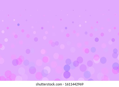 Light Purple vector layout with circle shapes. Abstract illustration with colored bubbles in nature style. Pattern for beautiful websites.