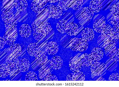 Light Purple vector layout with circle shapes. Abstract illustration with colored bubbles in nature style. New template for your brand book.