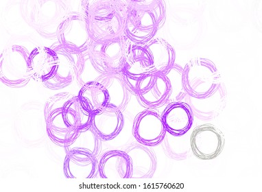Light Purple vector layout with circle shapes. Modern abstract illustration with colorful water drops. Design for poster, banner of websites.