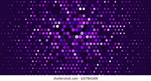 Light Purple vector layout with circle shapes. Glitter abstract illustration with colorful drops. Pattern for business ads.