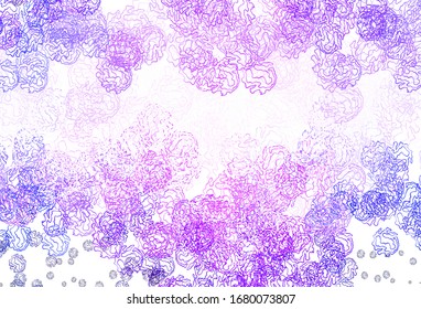 Light Purple vector layout with circle shapes. Illustration with colorful circles, lines in abstract style. Pattern for futuristic ad, booklets.