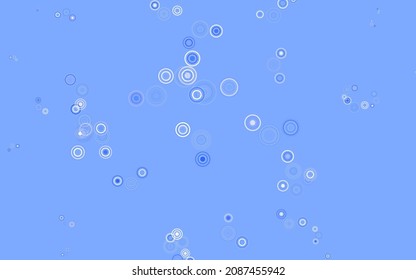 Light Purple vector layout with circle shapes. Blurred bubbles on abstract background with colorful gradient. Pattern for ads, leaflets.