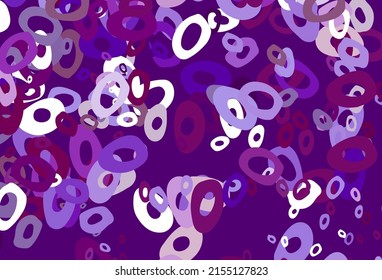 Light Purple vector layout with circle shapes. Illustration with set of shining colorful abstract circles. Design for business adverts.